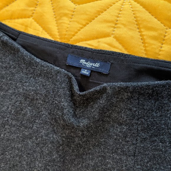 Madewell Wool Blend Structured Pleat Skirt - Picture 4 of 5